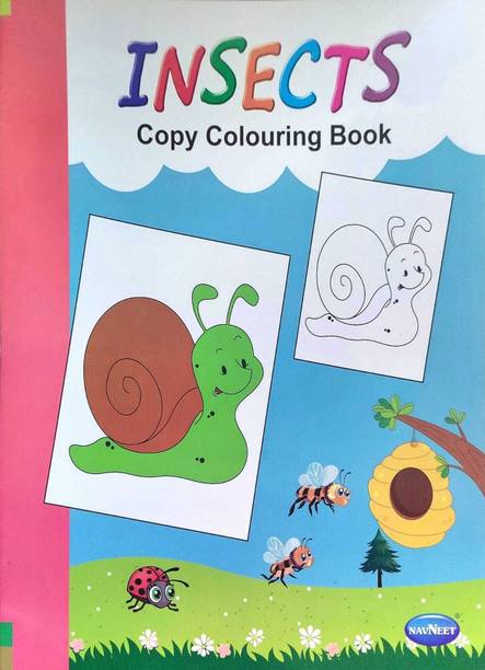 Copy colouring book actions & insects (combo of 2)