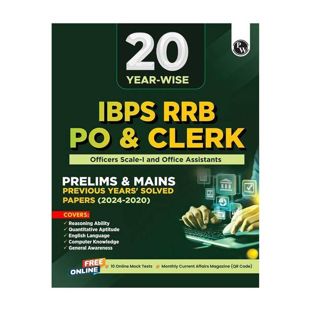 PW 20 Yearwise IBPS RRB PO & Clerk Prelims & Mains Past Papers (2024-2020) PYQ