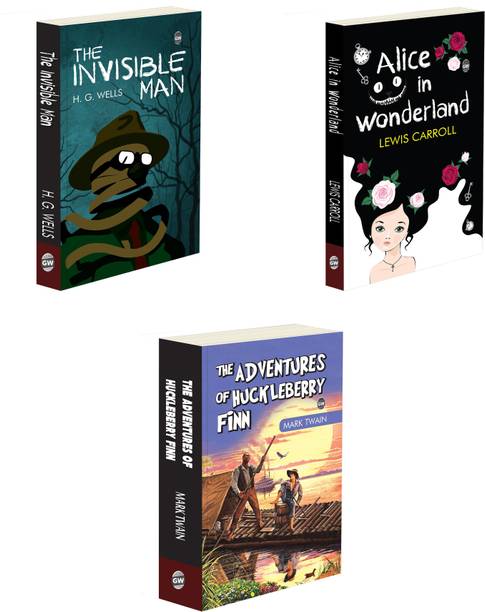Adventurous Tales Combo : Alice in Wonderland, The Adventures of Huckleberry Finn and The Invisible Man - Best Classic Adventures, Must-Read Tales of Fantasy, Freedom, and Mystery | Combo of 3 Novels