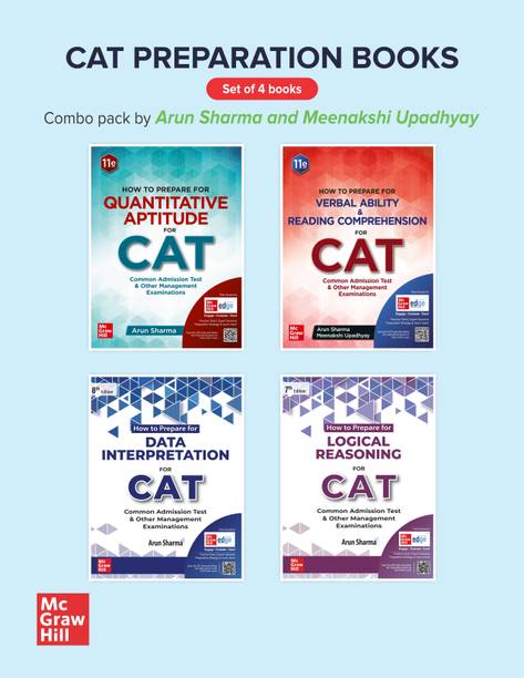 CAT Exam 2025 book combo by Arun Sharma (Set of 4 books) - Quantitative Aptitude + Verbal Ability and Reading Comprehension + Logical Reasoning + Data Interpretation| Latest editions