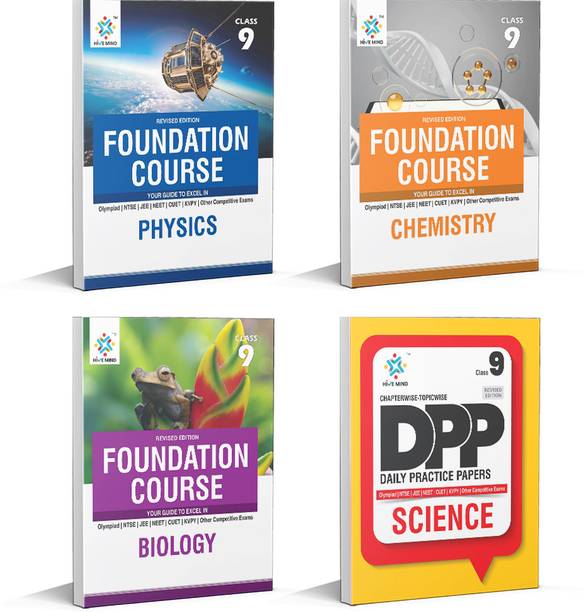 Hive Mind Class 9 Foundation Course: Physics, Chemistry, Biology, Science DPP (4-Book Combo)  - NTSE, STSE, JEE, NEET Olympiad Exam And Other Competitive Exams