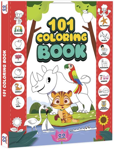 101 Coloring Book  - 101 Colouring Book for Kids | Drawing Books - Best Selling Colour Book for Kids in India | Return Gift - Premium Quality Coloring Book | Ages: 2 - 6 Year | Two Brothers Publications