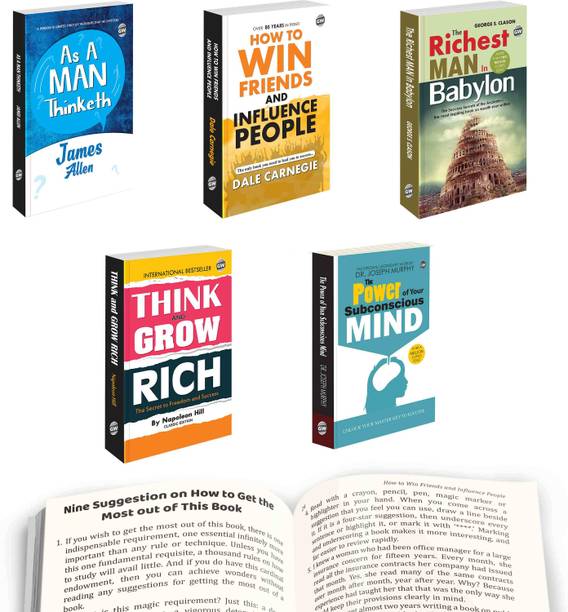 How To Win Friends And Influence People, Think & Grow Rich, The Richest Man In Babylon and more Novels :- A Transformational Set of Five Life-Altering Books for Personal Growth and Financial Freedom