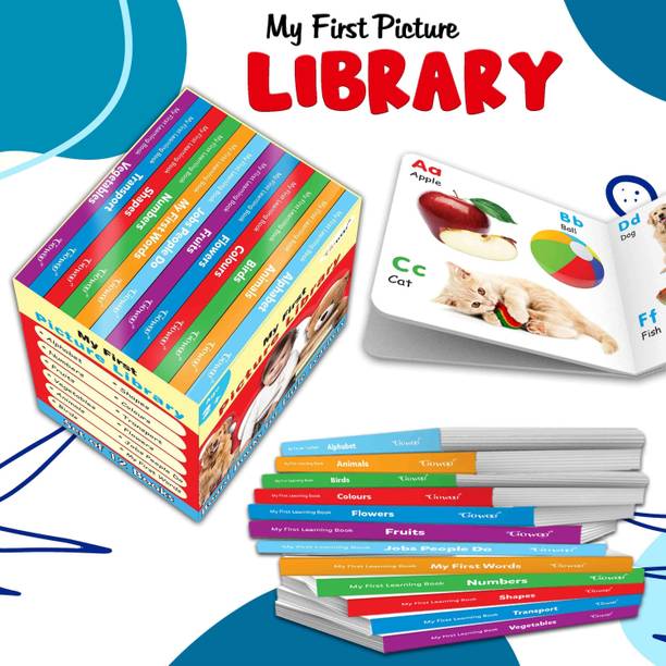 My first learning library box (Red Edition) Set Of 12 Board Books