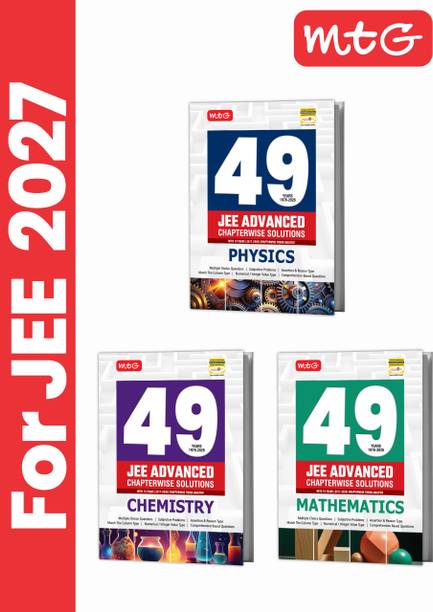 MTG 49 Years (2026-1978) JEE Advanced PYQ Physics, Chemistry & Mathematics For 2027 Exam | Chapter-wise Solved Question Papers with Trend Analysis & Smart Book (Set of 3)