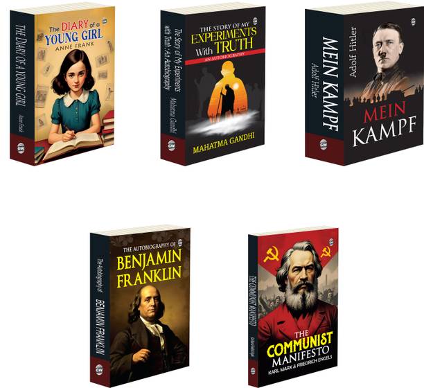 The Autobiography of Benjamin Franklin, The Story of My Experiments with Truth, Mein Kampf and more Novels (Paperback) : Autobiography & Philosophy book, English Classic Novel | Combo of 5 Novels