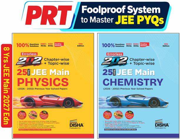 Disha Combo (2 Books)� 202 Physics&Chemistry Chapterwise JEE Mains Previous Year Solved Papers (2026 - 2002)| 25 Year JEE Mains PYQ Book 2026