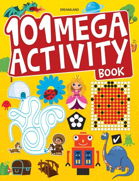 101 Mega Activity Book  - Fun & Interactive Learning For Kids 4–6 Yr.|Includes Games, Puzzles, Quizzes, Colouring & More, 88 Colourful Pages With Bright Illustrations, Creativity And Learning Activity Book