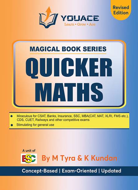 MAGICAL BOOK SERIES:QUICKER MATHS FOR ALL COMPETITIVE EXAMS (SSC, RAILWAY, BANKING, CDS, AFCAT, CLAT, AILET, CSAT, STATE PCS, ETC.)