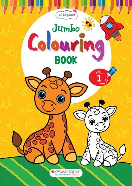 Oswaal Lil Legends: Jumbo Colouring Book Vol 1