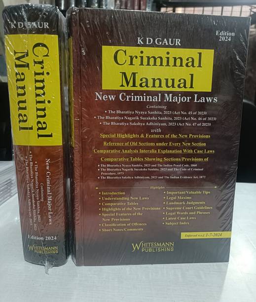 Criminal Major Laws [Set of 2 Vols.] + Free Criminal Manual