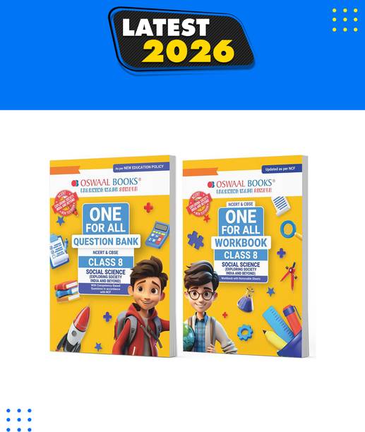 One For All Question Bank + One For All Workbook (NCERT & CBSE) Class 8 Social Science (Set of 2 Books) | Updated As Per NCF For Latest Exam