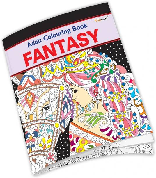 Fantasy - Adult Colouring Book : Adult coloring for beginners, Colouring book for anxiety relief, Relaxing adult coloring book