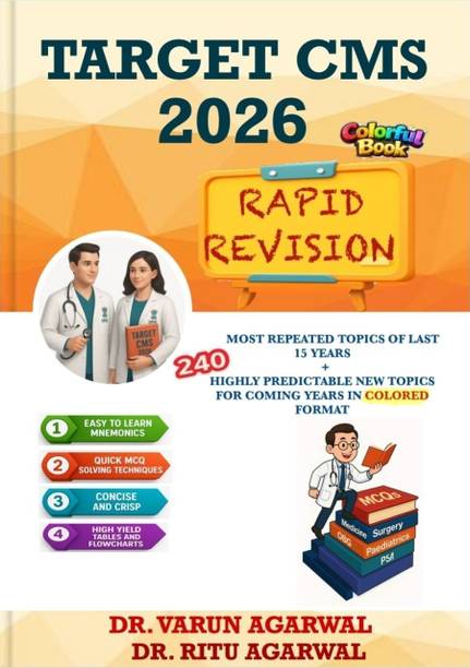 Target CMS 2026 Rapid Revision for UPSC CMS Preparation, 240 Most Repeated Topics, by Dr. Varun Agarwal and Dr. Ritu Agarwal [paperback] Dr. Varun Agarwal [Jan 01, 2026]