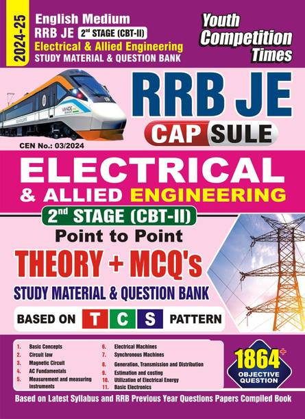 RRB JE (2nd Stage CBT-II) Electrical and Allied Engineering(Capsule) (English Medium) Study Material and Question Bank 2024-25