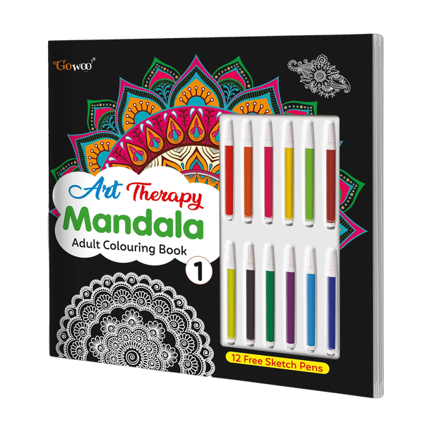 Art Therapy Mandala Adult Colouring Book-1