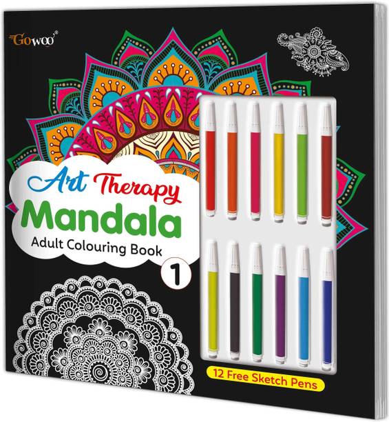 Art Therapy Mandala Adult Colouring Book-1