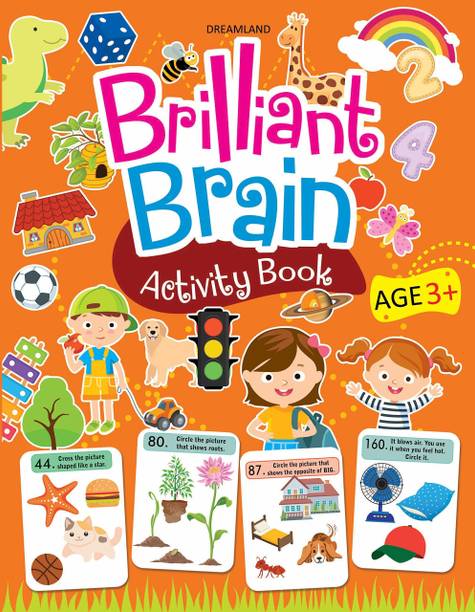 Brilliant Brain Activity Book 3+  - Activity Book for Kids Age 3- 4 years with Fun Activities, Puzzles, and Educational Lessons | Early Learning - Activities for Children | Dreamland