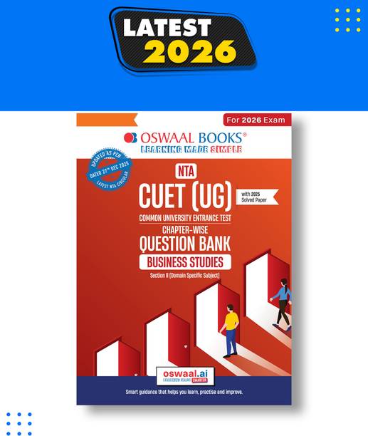 Oswaal NTA CUET (UG) Chapter-wise Question Bank Business Studies For 2026 Exam (as per latest 27 Dec., notification) | PYQs & 600+ NCERT aligned MCQs |With Oswaal AI