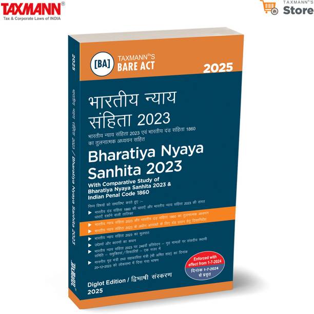 Taxmann's Bharatiya Nyaya Sanhita (BNS) 2023 | [Diglot Edition] – Comprehensive Legal Resource ft. Bare Act | Comparative Study of BNS & IPC | Section-wise Tables | Guide to Punishment for Offences