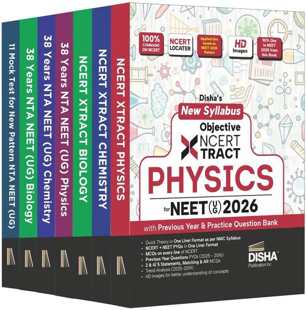 Disha Combo (7 Books) Victory NTA NEET (UG) 2026 New Syllabus Study Notes, Chapter-wise PYQs & Test Series 3rd Edn | Physics, Chemistry & Biology Study Package, PYQs & Mock Tests | 100% Solutions