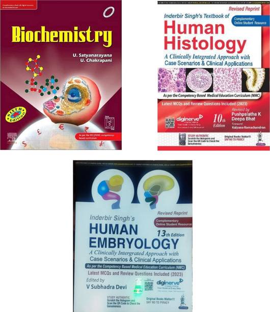 Human embryology+human histology+bio chemistry satyanarayan