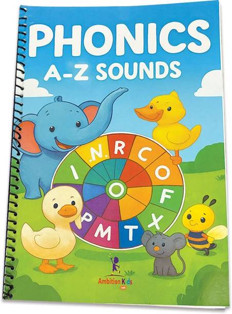 Ambition Kids Phonics Alphabet Sounds A to Z Worksheet for Kids | Tracing, Coloring & Matching Activity Book | Early Learning Practice Workbook for Ages 3 to 6 Years | Reading & Writing Skills [Spiral-bound] [Aug 31, 2025] Ambition Kids