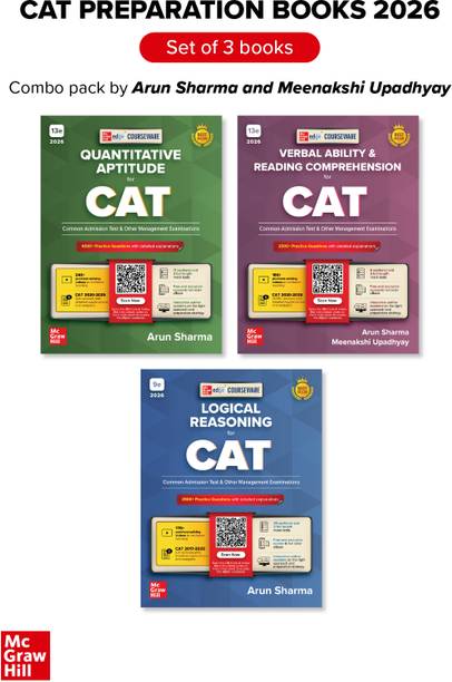 Arun Sharma CAT Bundle/Set of 3 books - Quantitative Aptitude(Quant) + Verbal Ability & Reading Comprehension(VARC) + Logical Reasoning(LR) for CAT 2026 Exam | Latest Edition for Preparation 2026-27