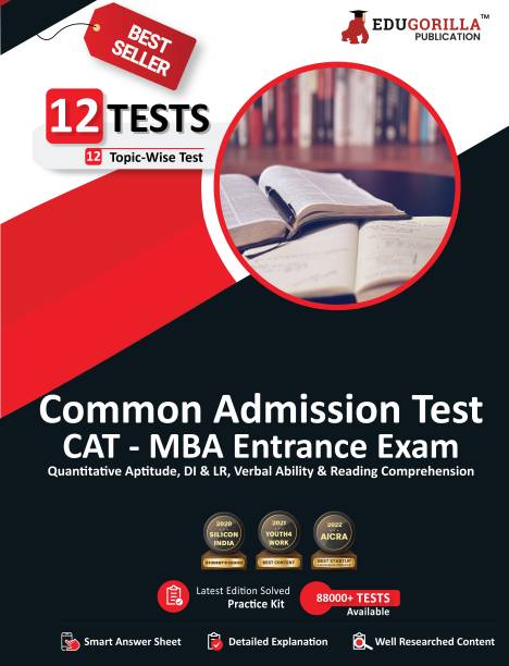 CAT 2023 : MBA Entrance Exam  - 12 Solved Topic-wise Tests | Quantitative Aptitude, Data Interpretation & Logical Reasoning, Verbal Ability & Reading Comprehension