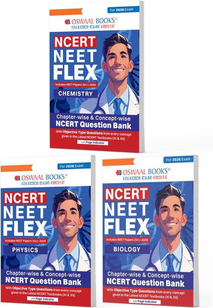 NCERT NEET FLEX - Physics, Chemistry, Mathematics (Set of 3 Books) | Chapter-wise & Topic-wise | NCERT Question Bank