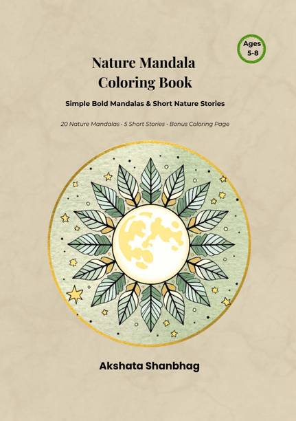 Nature Mandala Coloring Book-Simple Bold Mandalas & Short Nature Stories