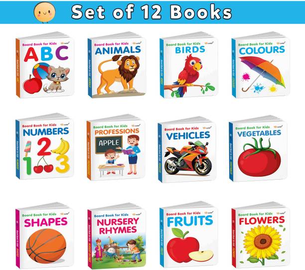 My First Learning Library: Boxset Of 12 Board Books For Children's (English, Hardcover)
