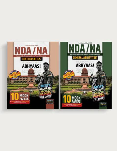 एग्ज़ामकार्ट NDA/NA मैथ्स + GAT अभ्यास मॉक पेपर्स फॉर 2025 एग्ज़ाम इन इंग्लिश (2 बुक्स कॉम्बो)