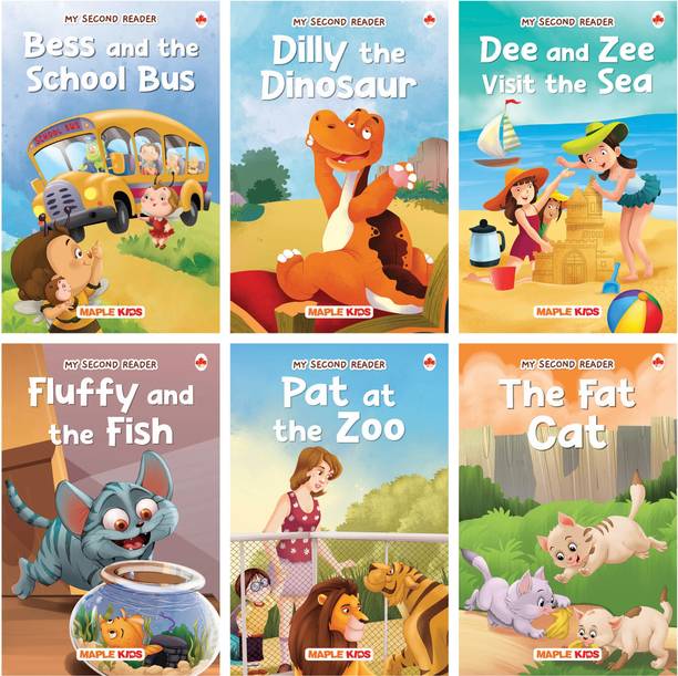 Story Books for Kids - Second Reader (Illustrated) (Set of 6 Books) - Phonic stories - Bedtime Stories - 3 Years to 6 Years Old - Read Aloud to Infants, Toddlers