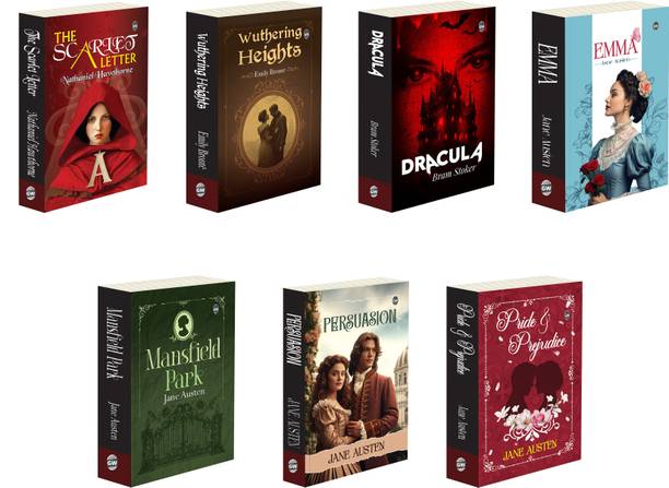 Mansfield Park, Persuasion, Emma, Dracula, Wuthering Heights & more Novels : Timeless Classics of Love, Intrigue and Social Drama, Romantic & Gothic Classics | 7 Iconic Novels of Romance and Mystery