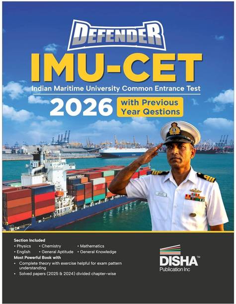 Disha Defender IMU-CET 2026 Entrance Guide with Previous Year Questions | Study Package for Physics, Chemistry, Mathematics, English, General Knowledge & General Aptitude