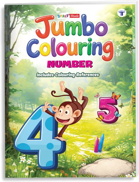 Jumbo Number Colouring Activities Book, A3 Size, Kids Age 3+ Years | Learn Numbers 1-20, counting activities, QR colour references, thick outlines, screen-free early learning - The Jumbo Number Colouring Activity Book