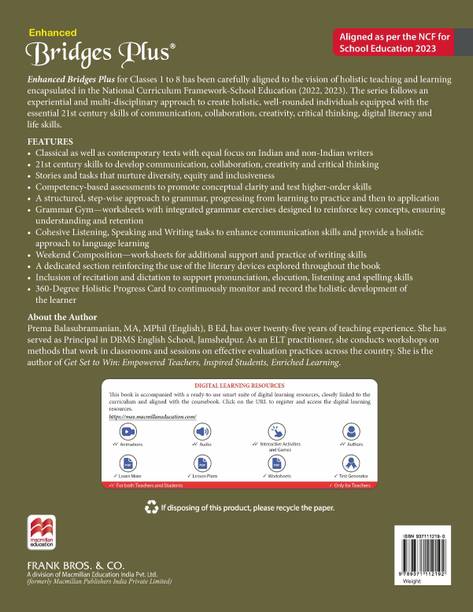 Enhanced Bridges Plus CBSE 2026 Edition Class 8 | Holistic English Language & 21st Century Skills Development