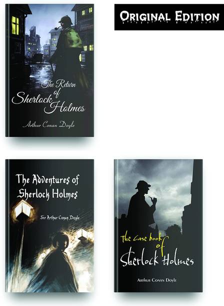 Sherlock Holmes Books Set Of 3 By Sir Arthur Conan Doyle, Original Edition, The Adventures Of Sherlock Holmes Book, The Case Book Of Sherlock Holmes, The Return Of Sherlock Holmes