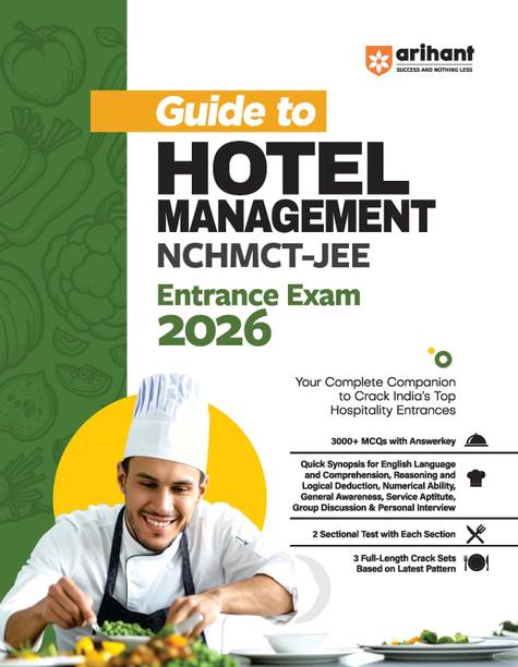 Arihant Guide to Hotel Management Entrance Exam 2026 | NCHMCT JEE Preparation Book with 3000+ MCQs, Solved Papers, Crack Sets & Sectional Tests | English Medium