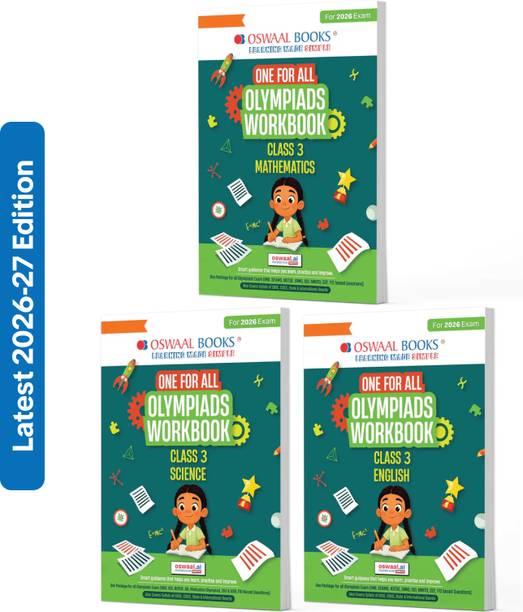 One For All Olympiad Workbook Class 3 (Set of 3 Books) Maths, Science & English For 2026 Exam
