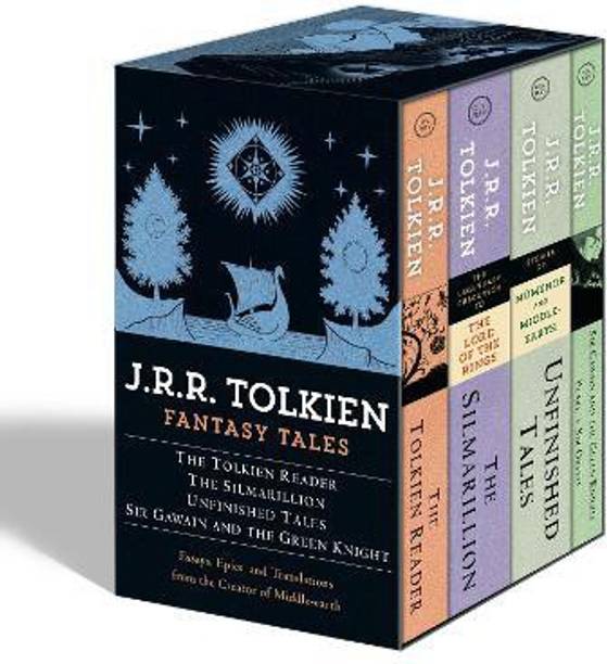 Tolkien Fantasy Tales Box Set (The Tolkien Reader, The Silmarillion, Unfinished Tales, Sir Gawain and the Green Knight)