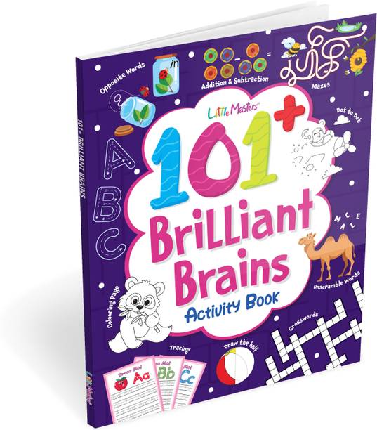 101+ Brilliant Brains Activity Book for Kids | Fun Learning Puzzles, Mazes, Math, Dot-to-Dot, Coloring & Brain Games for Ages 3–5