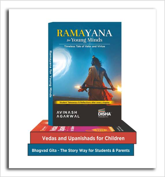 Combo (Set of 3 Books) Ramayana, Bhagvad Gita, Vedas and Upanishads for Children | Student Takeaways and Reflections | For kids & Parents | Engaging Stories to enlighten young minds
