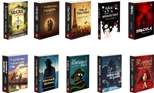 Masterpiece Literature Collection : The Case Book, Memoirs of Sherlock Holmes, A Tale of Two Cities and more Novels - Best English classics, Mystery, Adventure, and Timeless Tales | Pack of 10 Novels