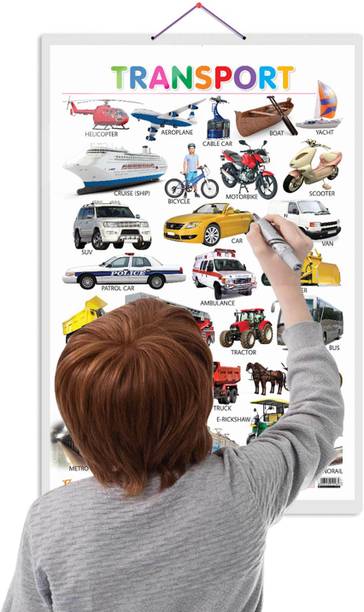 Transport Early Learning Educational Chart for Kids :- Bright Educational Poster for Kindergarten Kids, Easy Concept Learning Chart for Preschool and Early Learning Paper Print
