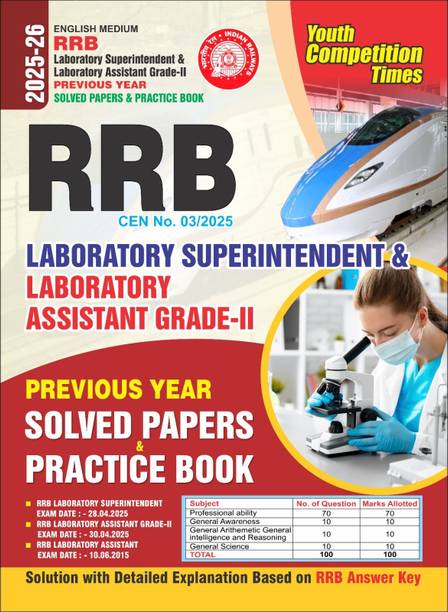 RRB (Laboratory Superintendent and Laboratory Assistant Grade-II) English Medium Previous Year Solved Papes and Practice Book 2025-26