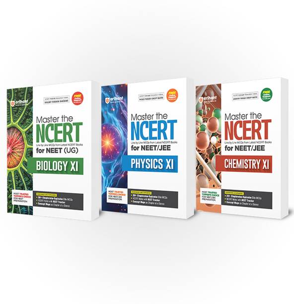 Arihant Master the NCERT Biology,Physics ,Chemistry Class 12 for JEE/CUET 2026 (Set fo 3) | Line by Line MCQs from Latest NCERT Books | 2000+ Topicwise-Chapterwise MCQs | NCERT Notes With JEE Tracker, Concept Maps, PYQs & Video Explanations