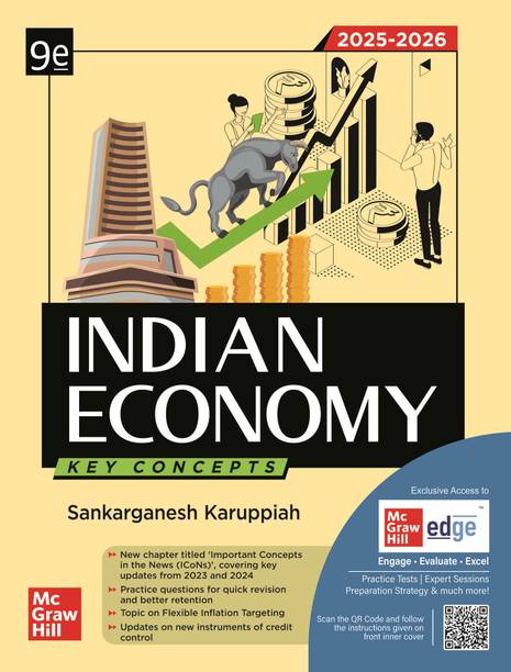 Indian Economy Key Concepts, 9e by Sankarganesh Karuppiah (IRS) for UPSC CSE 2026 | Practice Question for Quick Revision | Tables, Flowcharts, Examples & Diagrams