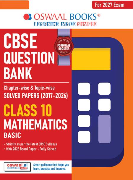 CBSE Class 10 Mathematics Basic Question Bank | Chapter & Topic-wise Solved Papers (2017 2026) | Based on Latest Syllabus (April 2026) | Includes 2026 Papers | | For 2027 Exam